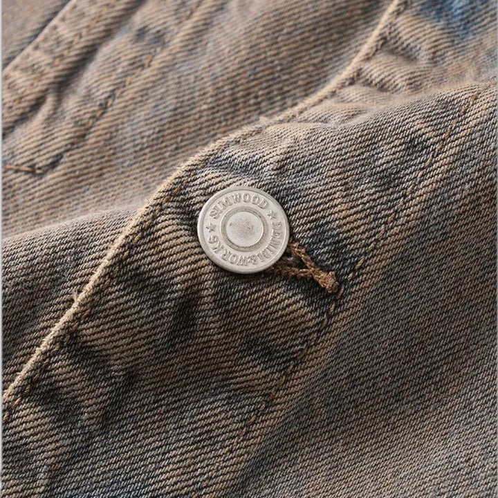 Retro style men's jean trucker jacket