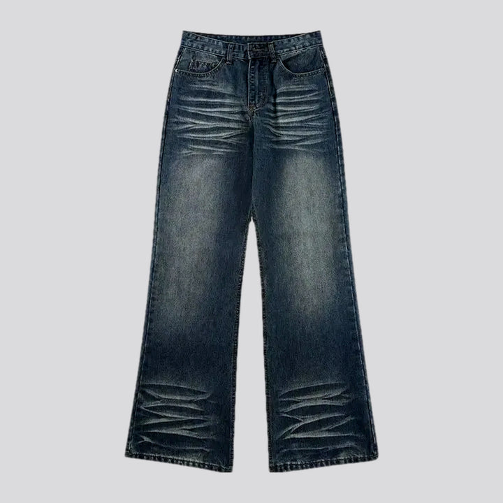 Stylish mid rise faded jeans for men