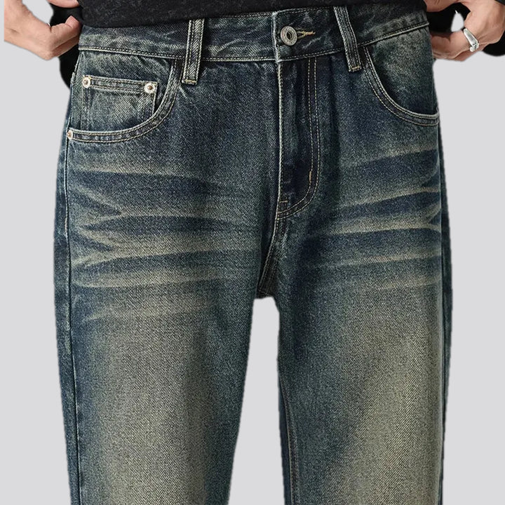 90s style faded men's jeans