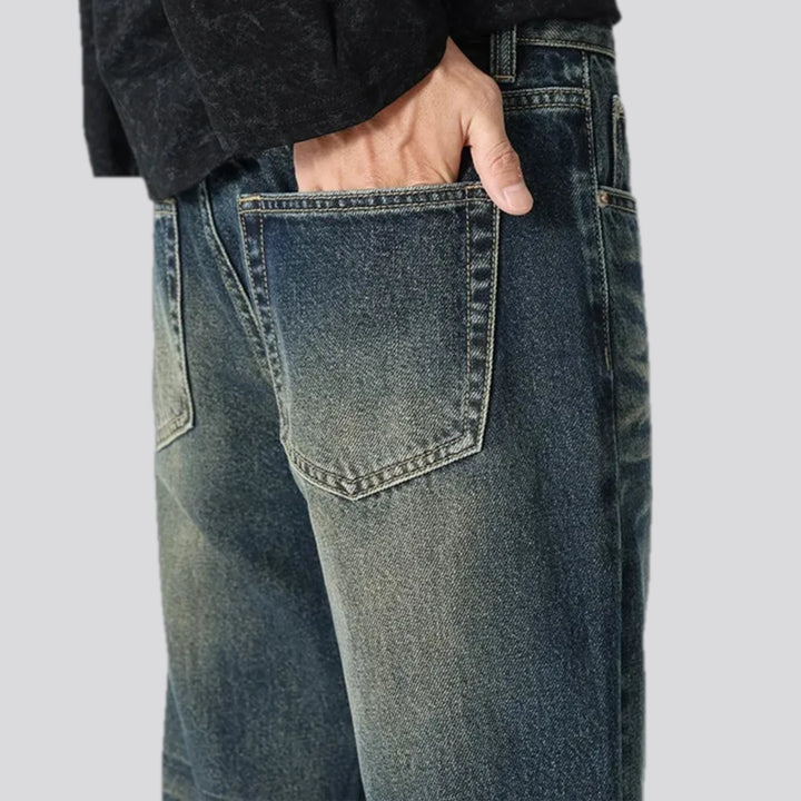 90s style faded men's jeans