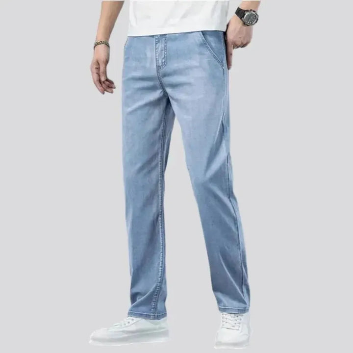 Lyocell men's stonewashed jeans
