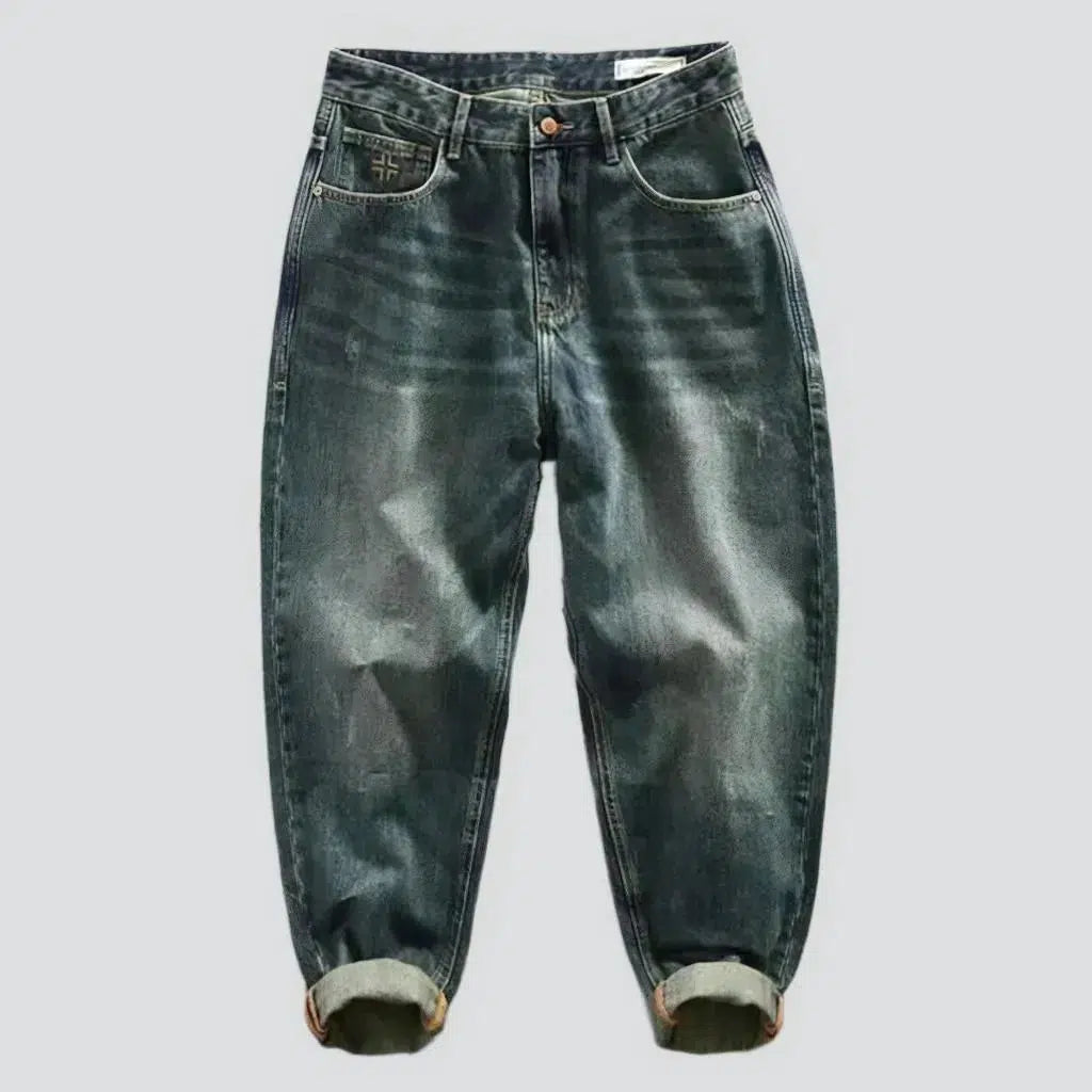 Whiskered fashion jeans
 for men