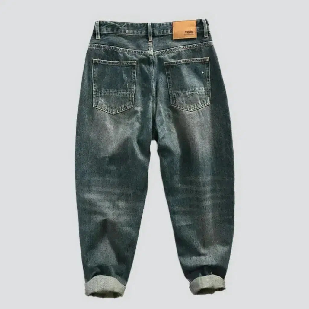 Whiskered fashion jeans
 for men
