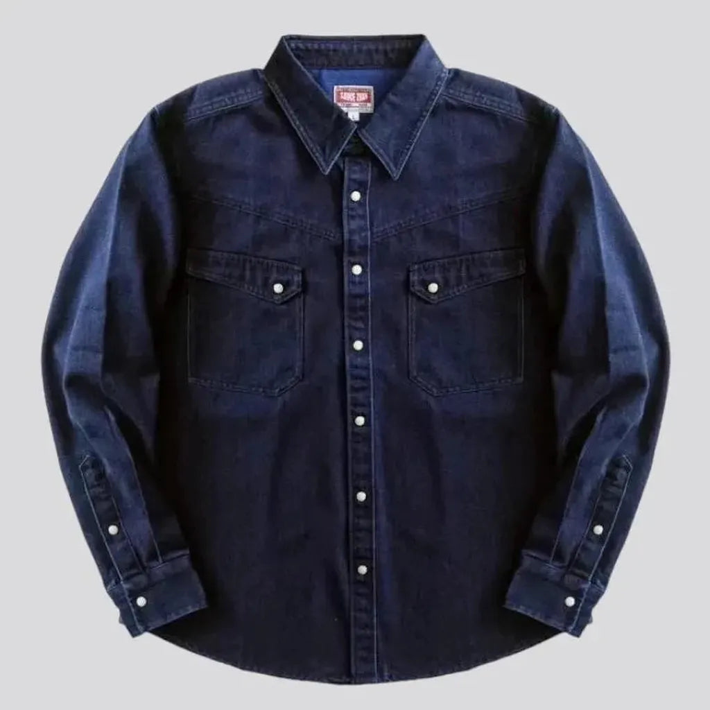 Classic men's denim shirt