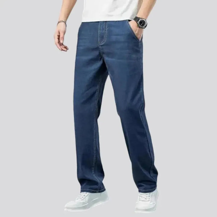 Lyocell men's stonewashed jeans