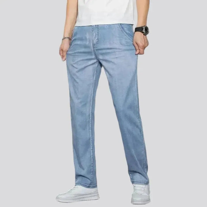 Lyocell men's stonewashed jeans