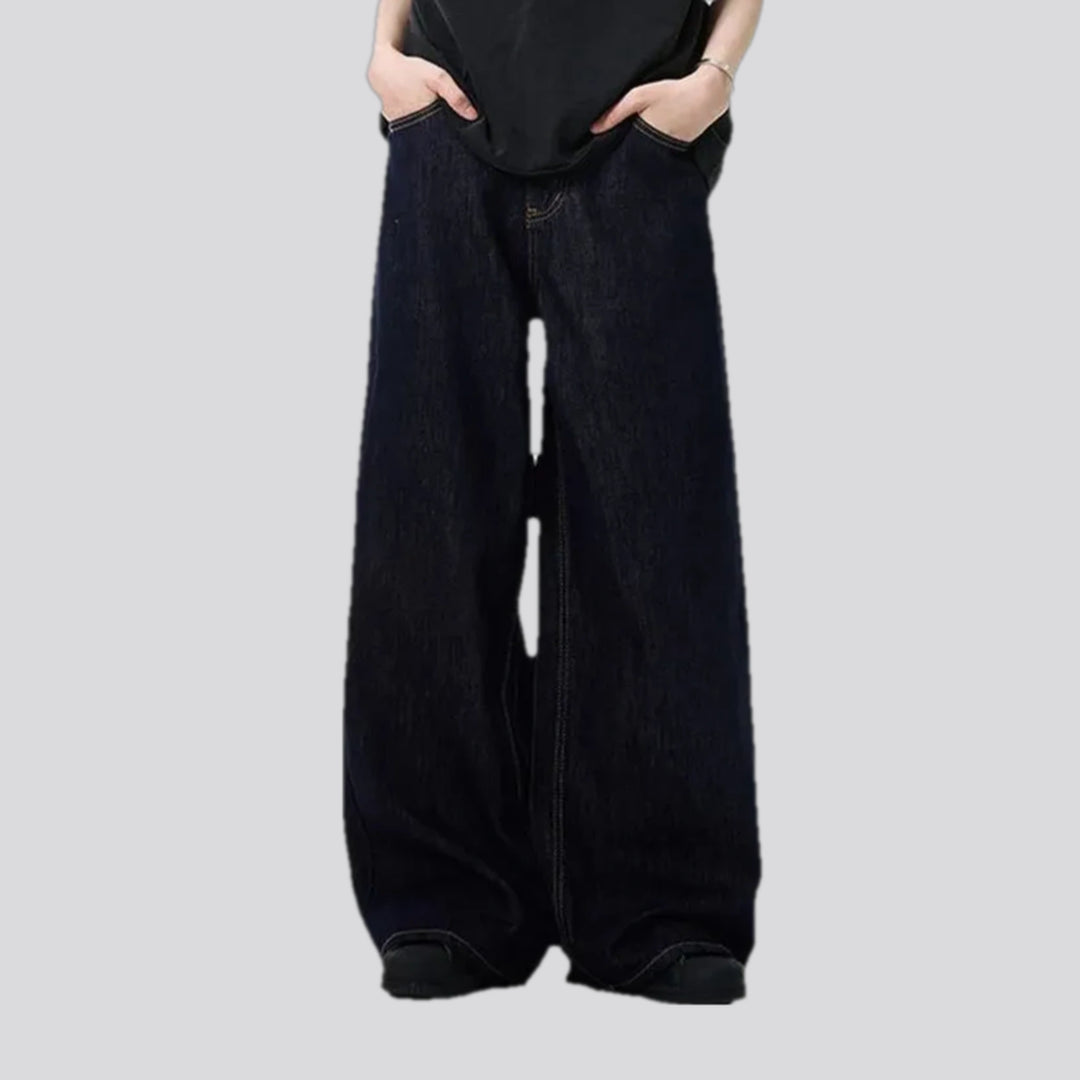 Dark fashion men's jeans