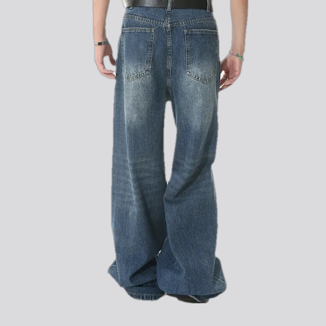 Abraded style men's jeans