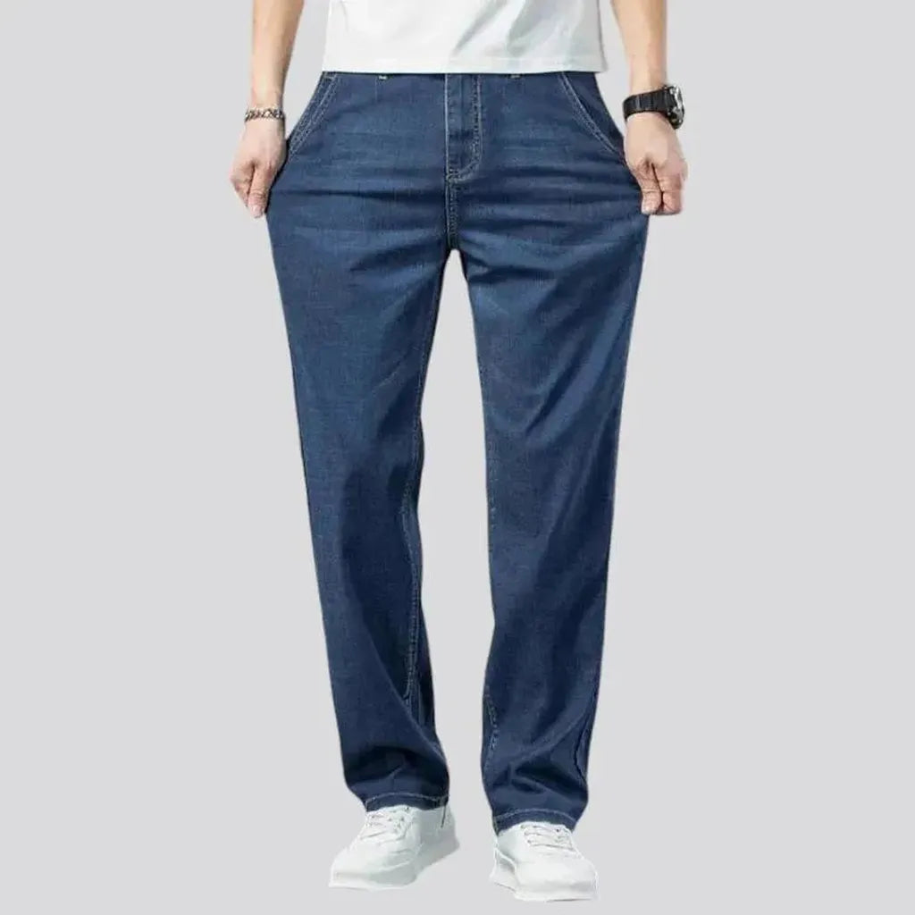 Lyocell men's stonewashed jeans