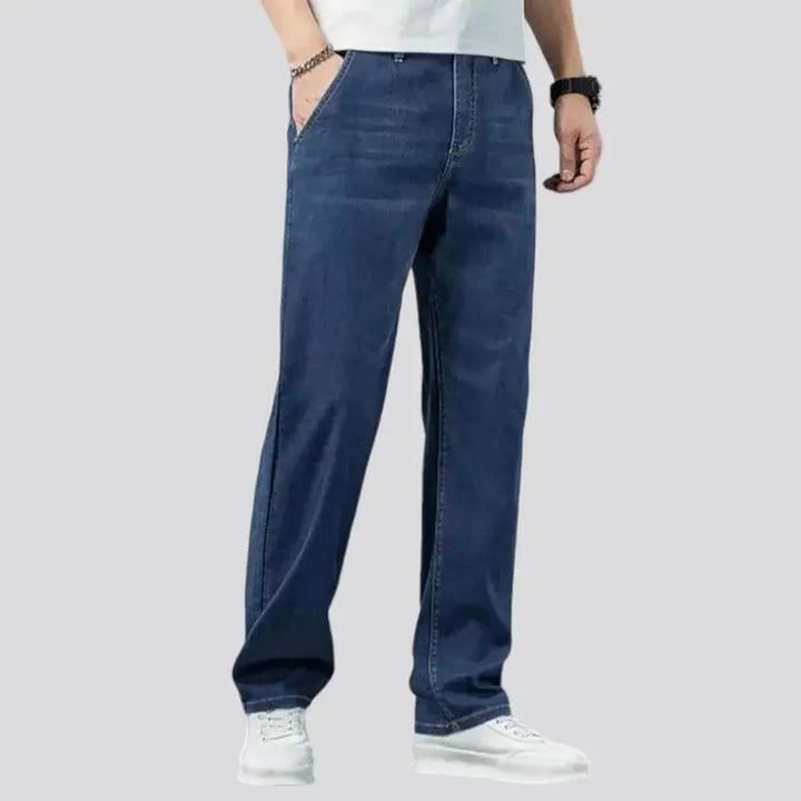 Lyocell men's stonewashed jeans