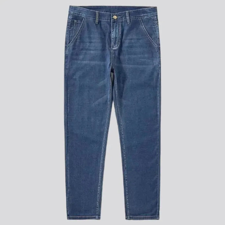Lyocell men's stonewashed jeans