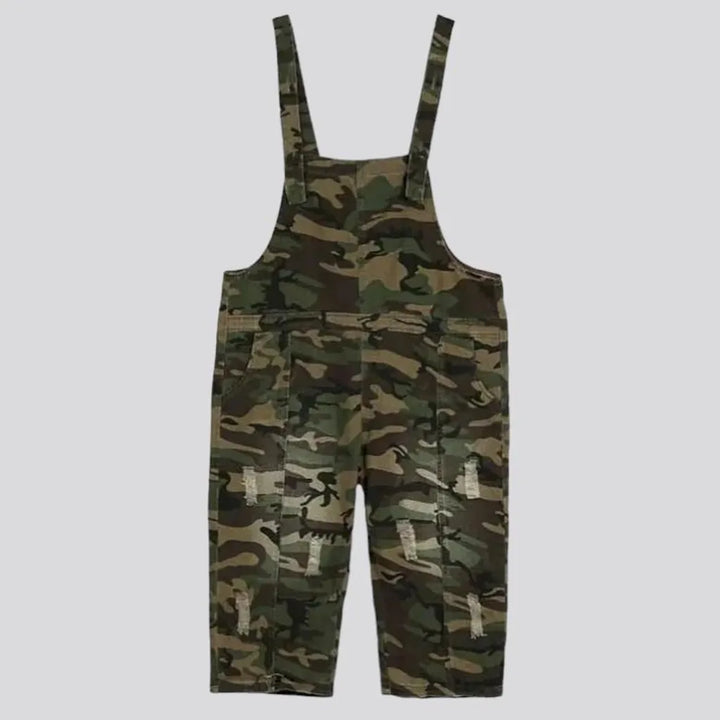 Street style women's denim overall