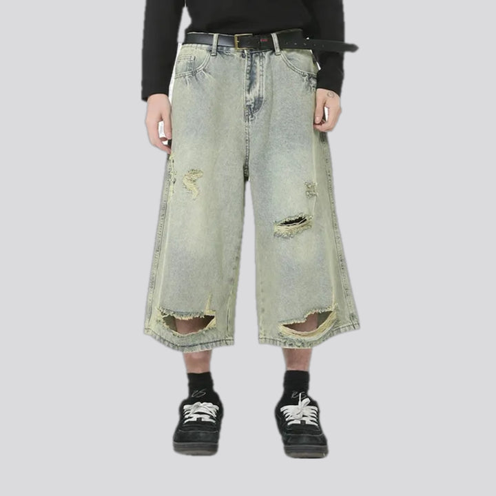 Fashionable Torn Retro Men's Jeans Shorts | Jeans4you.shop